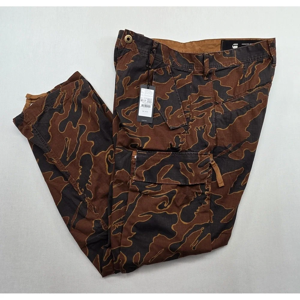 G‑Star‎ RAW 3301 Cargo Pants 31x32 Rodeo Island Camo Ripstop NWT $210 Straight